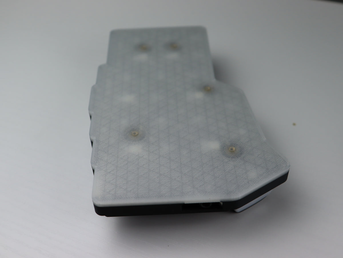Gray textured object on a white background