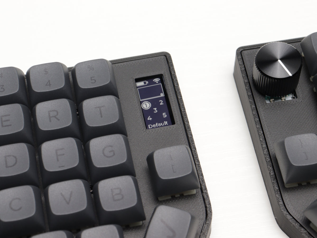 Lotus58 Wireless Split Keyboard – Bluetooth, Hotswap MX, ZMK, NiceView, Encoder