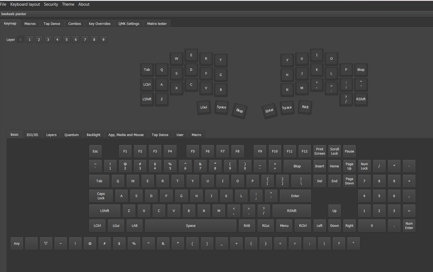 Piantor Low Profile Split Keyboard Wired