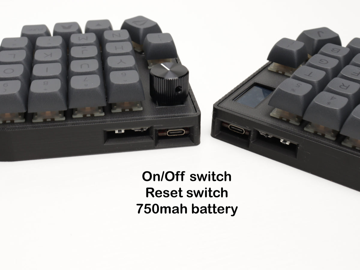 Lotus58 Wireless Split Keyboard – Bluetooth, Hotswap MX, ZMK, NiceView, Encoder
