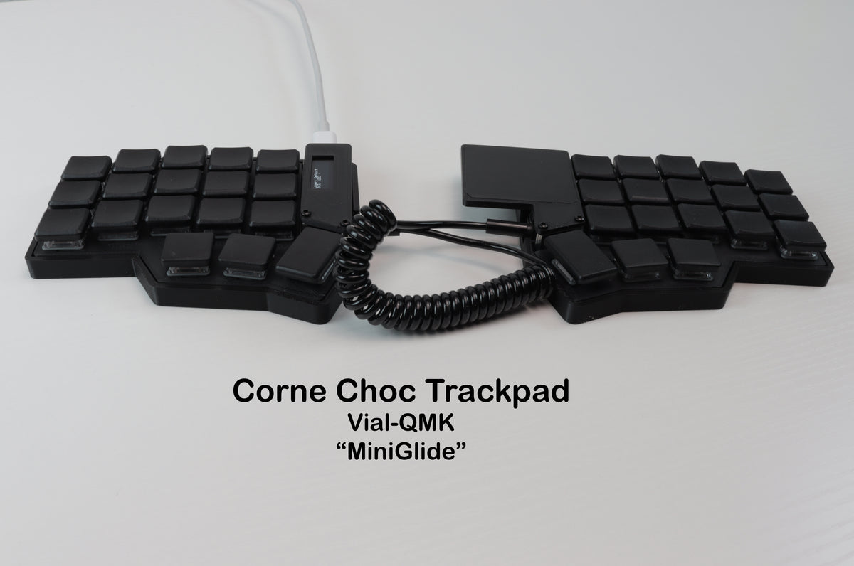Corne Choc Split Keyboard with Trackpad – Low Profile, Hotswap, Vial-QMK, Choc V1
