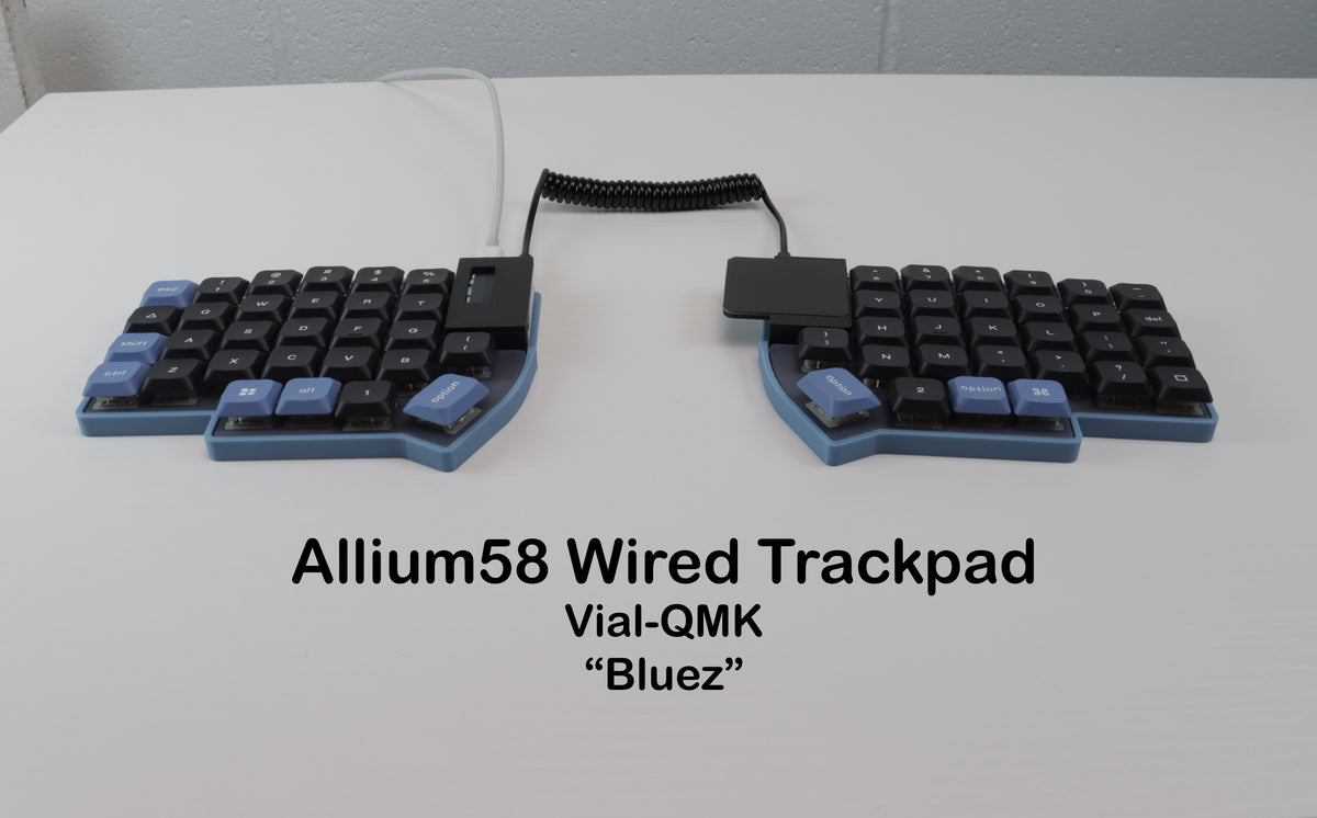 Allium58 Low Profile Split Keyboard with Trackpad – Hotswap, Vial-QMK, Gateron KS-33