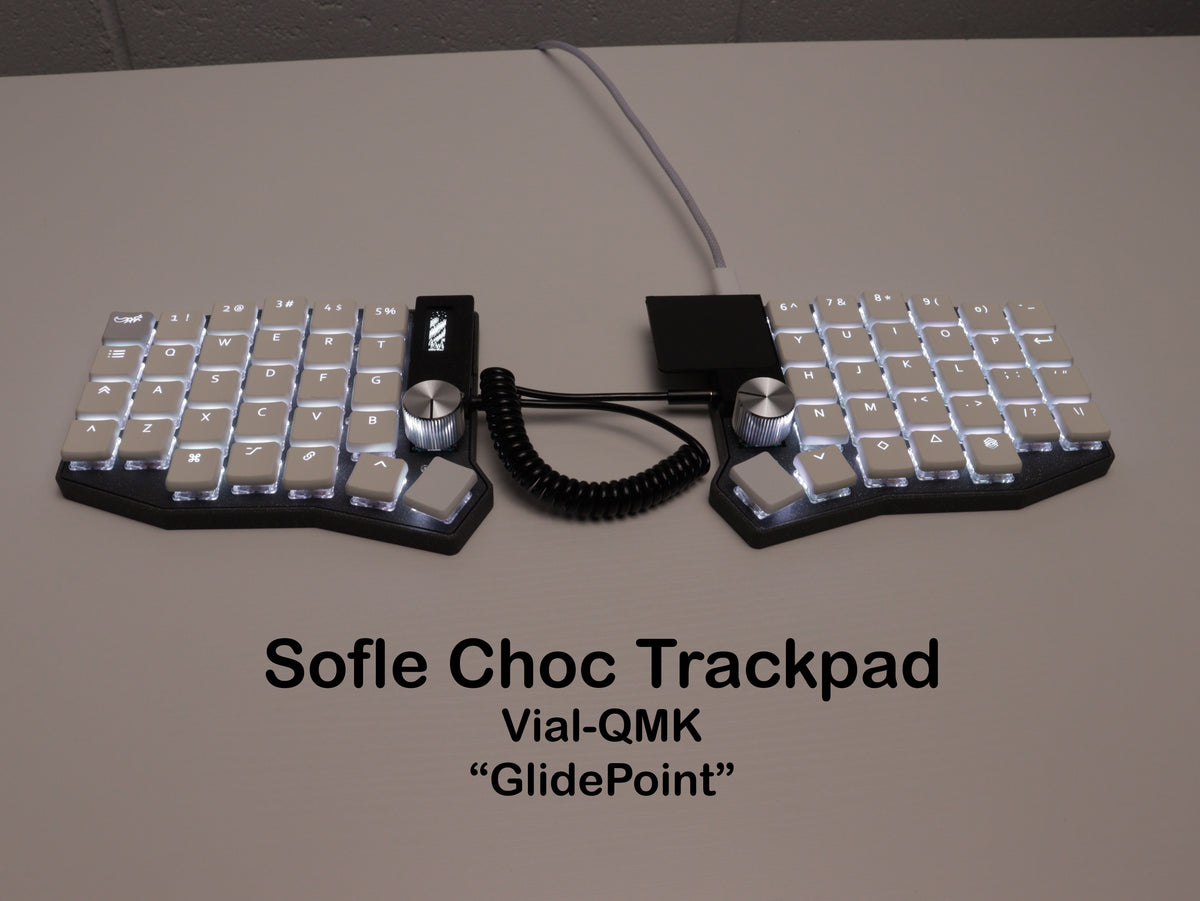 Sofle Choc RGB Trackpad Split Keyboard – Low Profile, Hot-Swap, Vial-QMK