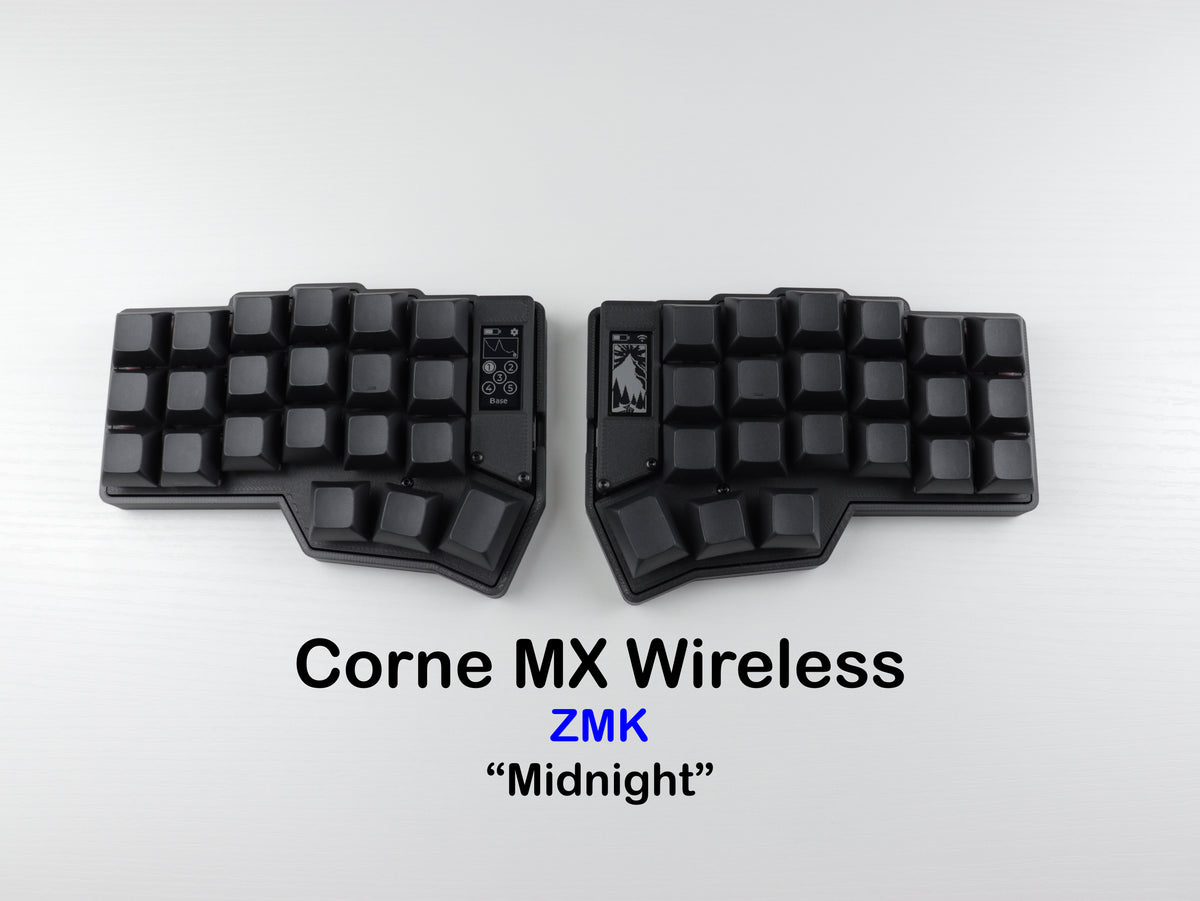 Corne Split Mechanical Keyboard "Midnight" – Wireless Bluetooth or Wired, Hotswap, Ergonomic