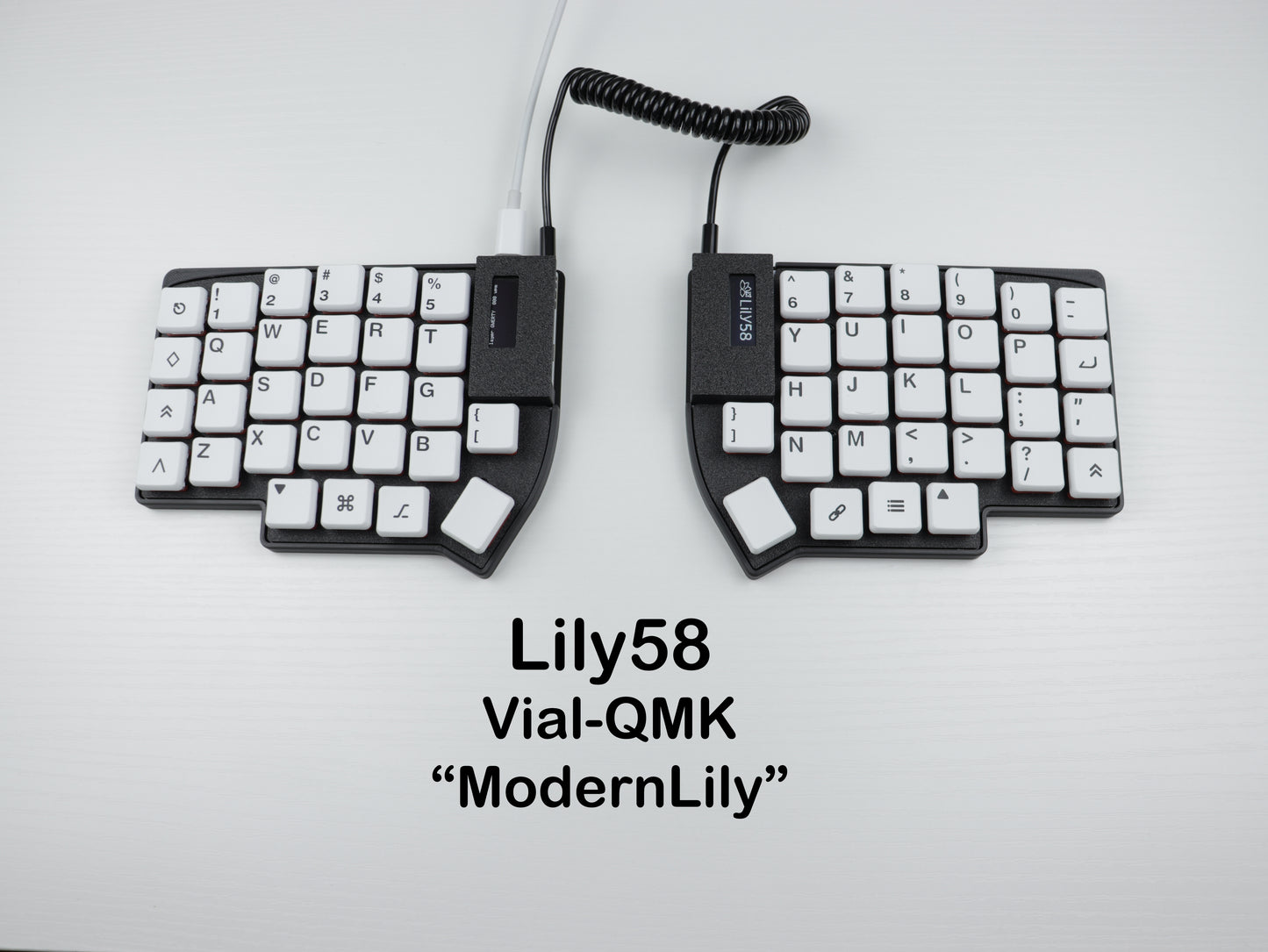 Lily58 wired split keyboard "ModernLily"