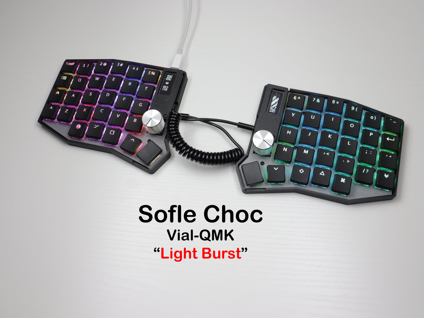 Sofle Choc Wired Split Mechanical Keyboard – Hotswap, Vial-QMK, Choc v1