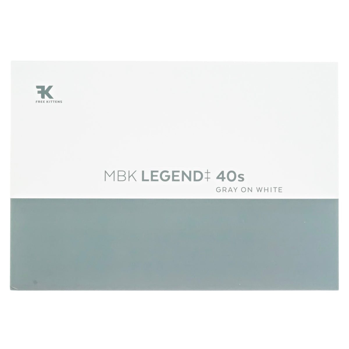 MBK Legend‡ 40s — Gray on White Keycap Set