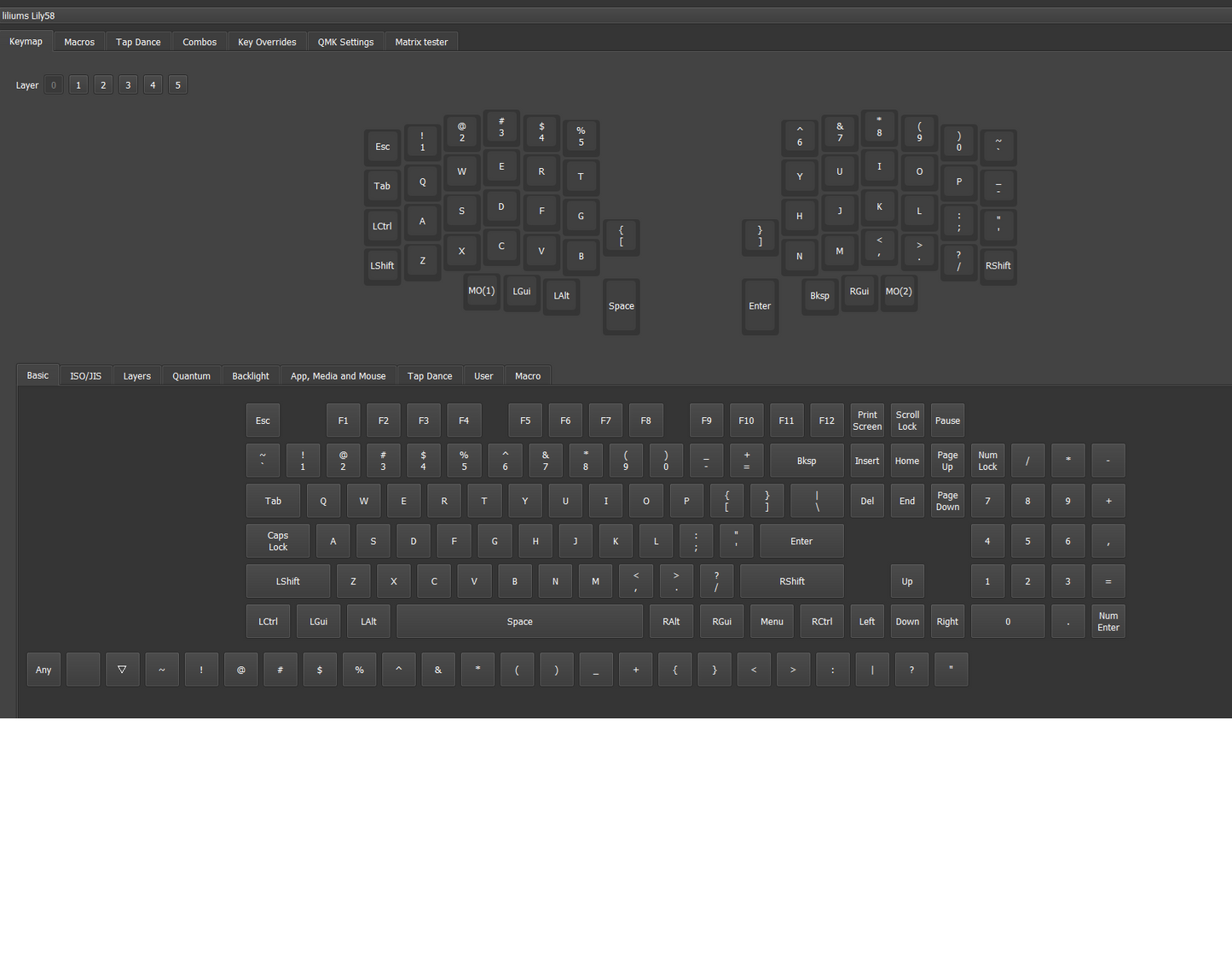 Allium58 Low Profile Wired Trackpad Split Keyboard