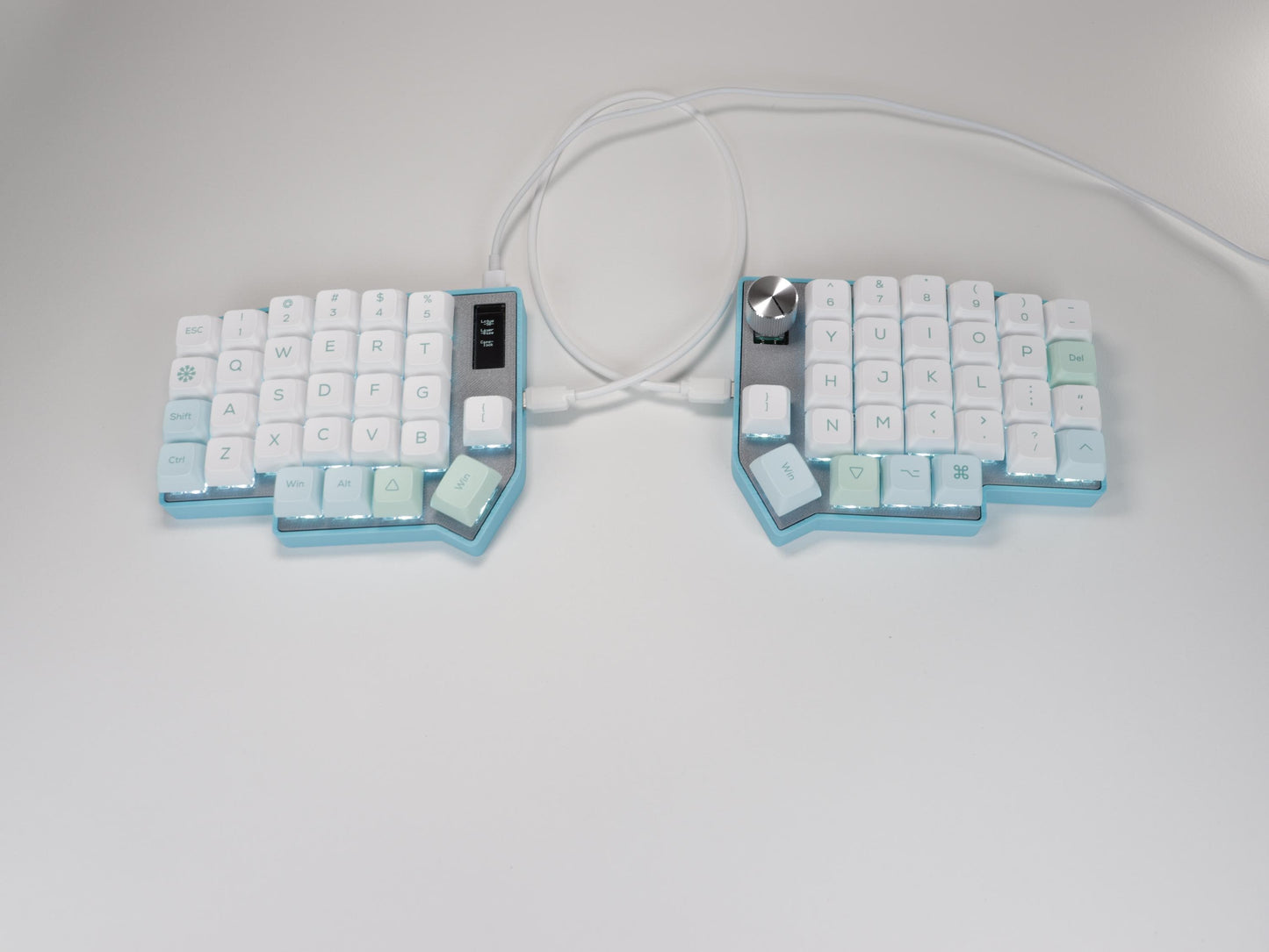 Lotus58 Split Mechanical Keyboard "IceLotus-C"