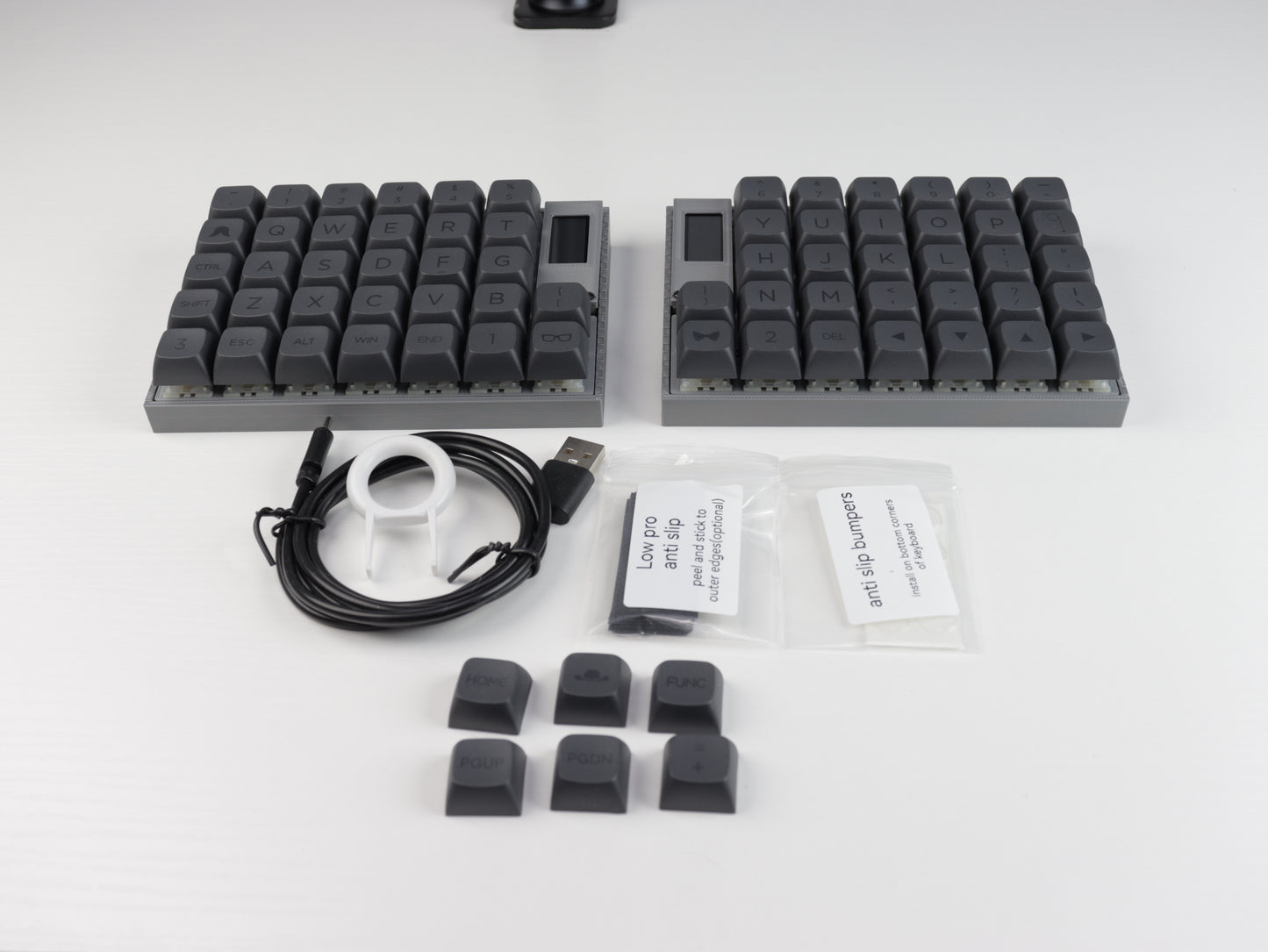 Felix64 "Void" Wireless Split Ergonomic Keyboard — Hotswap, ZMK, NiceView Display