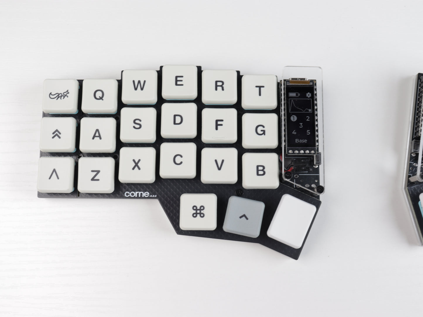 Corne Choc Wireless Split Keyboard – Low Profile FR4 and acrylic stacked plates