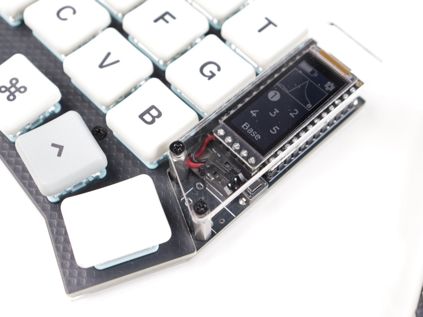 Corne Choc Wireless Split Keyboard – Low Profile FR4 and acrylic stacked plates