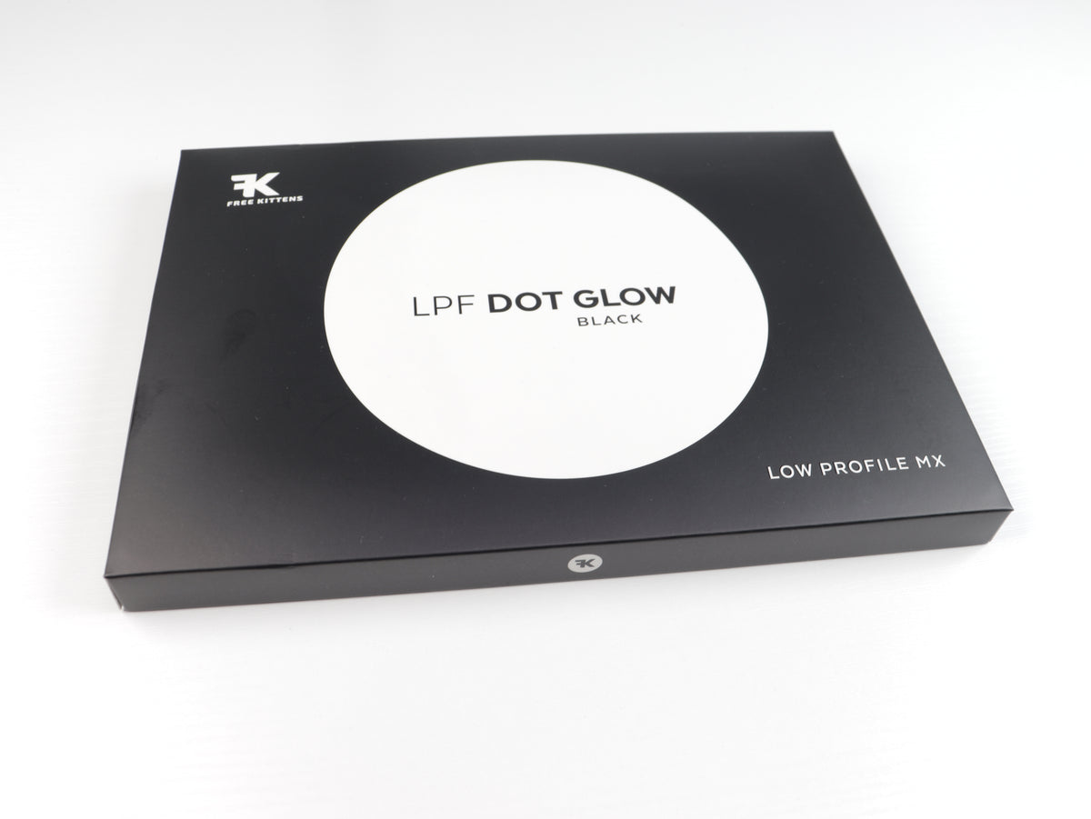 LPF Dot Glow – Black | MX Low Profile Shine-Through Keycaps