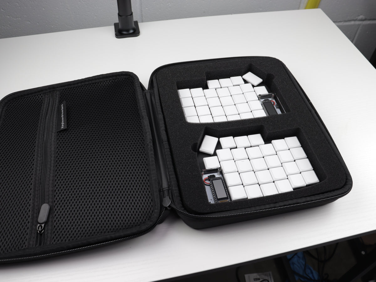 Hard Shell EVA Case for Lily58, Allium58, Lotus58 Split Keyboards