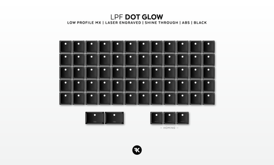 LPF Dot Glow – Black | MX Low Profile Shine-Through Keycaps