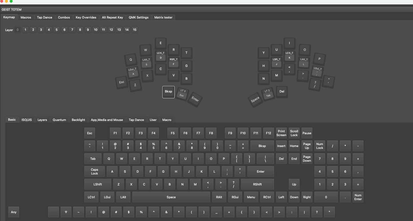 Totem wired split keyboard "Night"