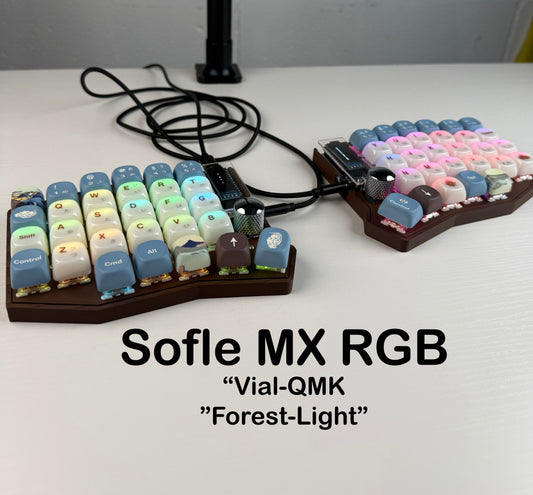 Sofle MX RGB - Wired, Vial-QMK, Per-key RGB, Hotswap