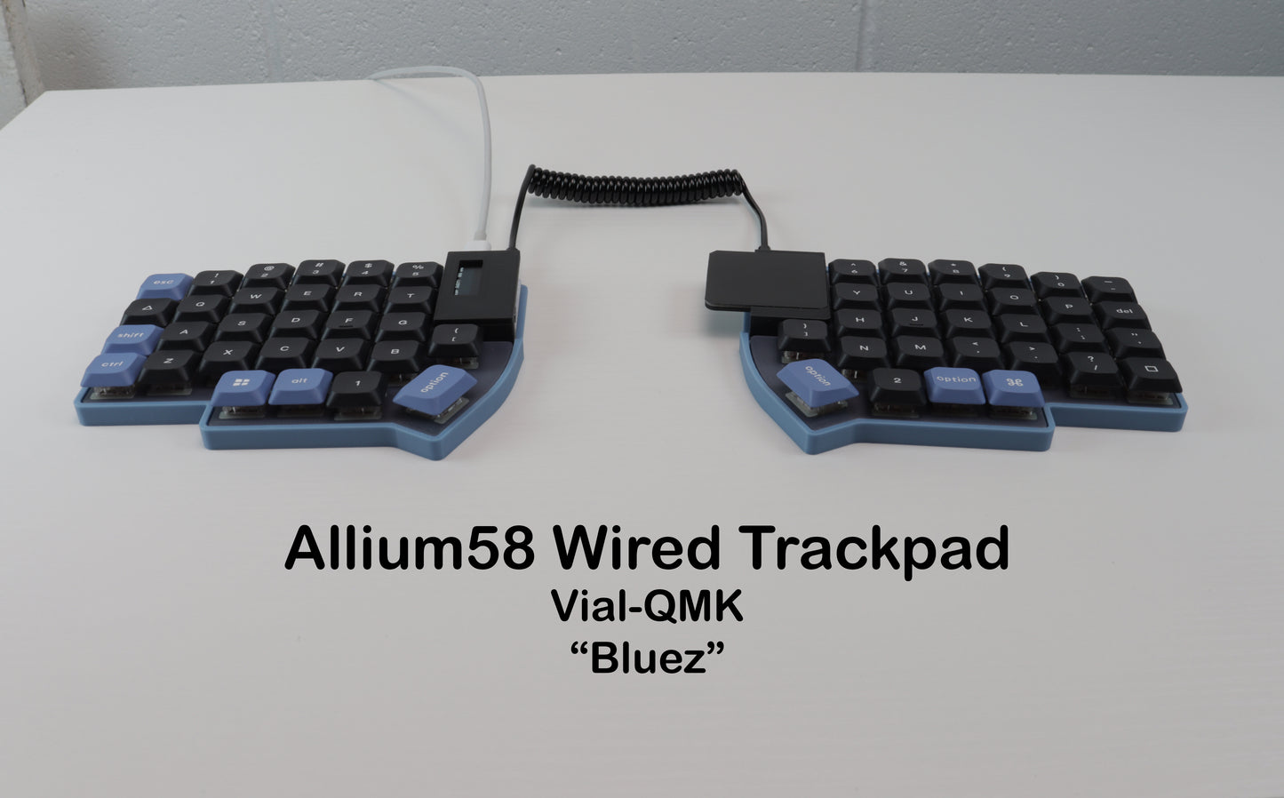 Allium58 Low Profile Wired Trackpad Split Keyboard