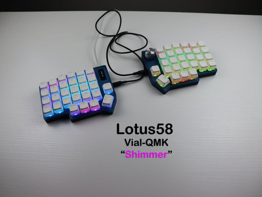 Lotus58 Split Mechanical Keyboard "Glimmer"