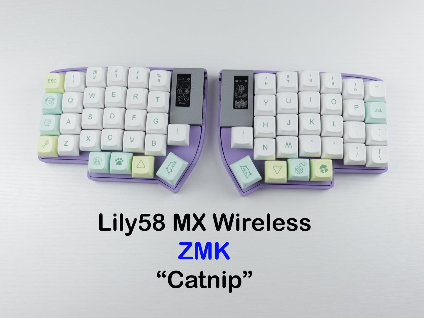 Lily58 MX Split Keyboard Wireless "Catnip"