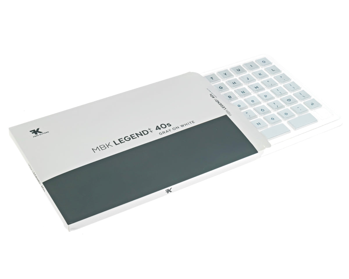 MBK Legend‡ 40s — Gray on White Keycap Set