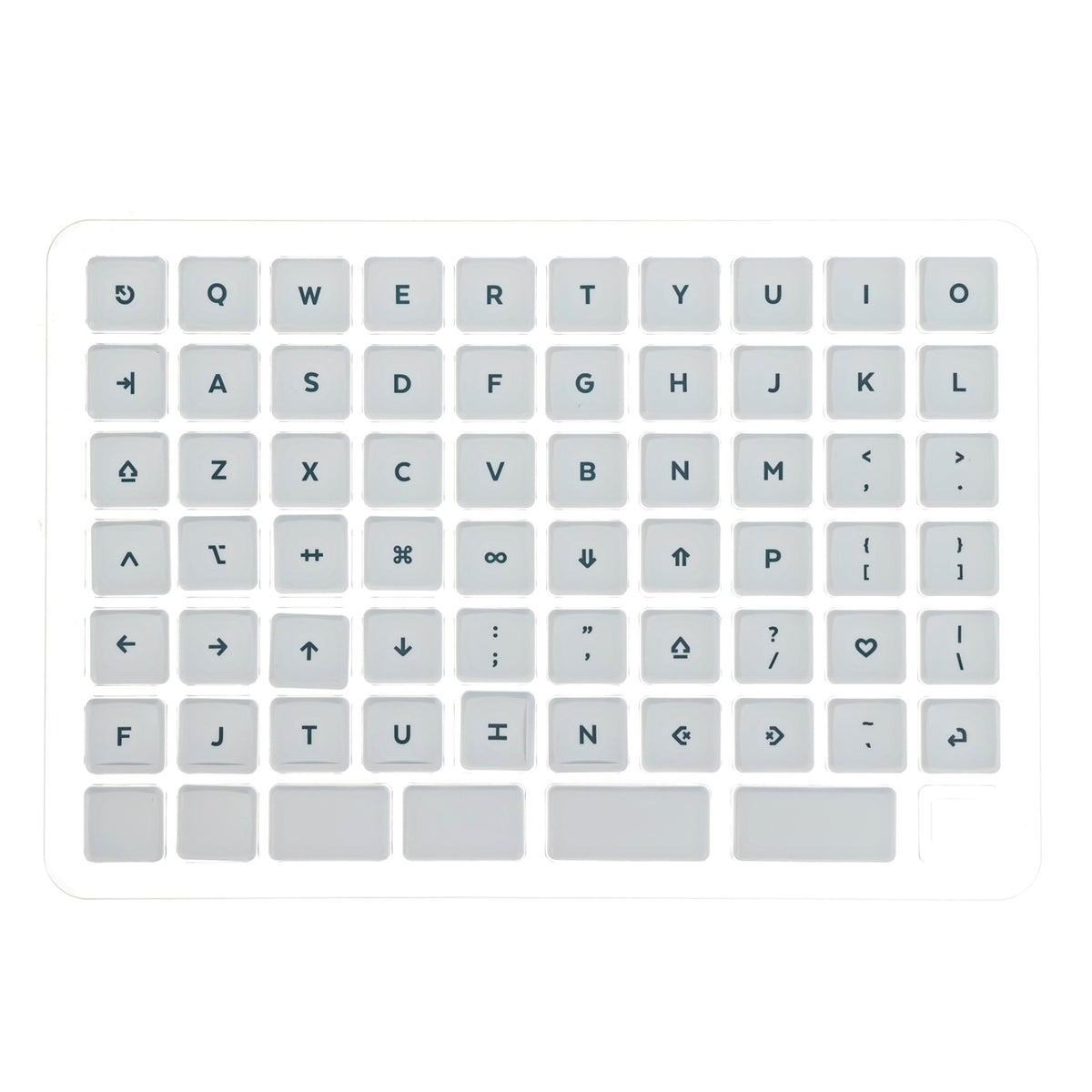 MBK Legend‡ 40s — Gray on White Keycap Set