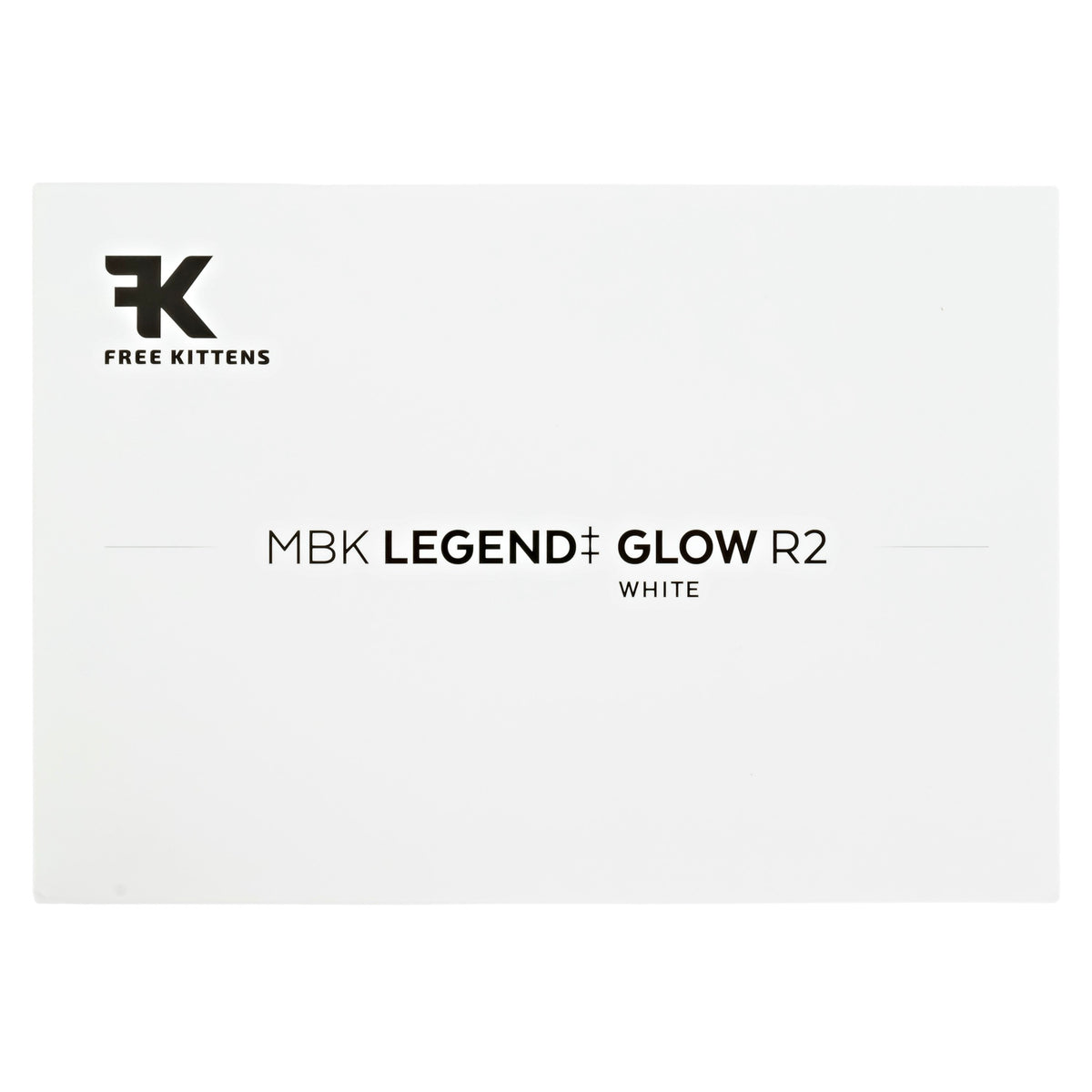 MBK Legend Glow R2 White - Choc V1 keycaps - Shine through